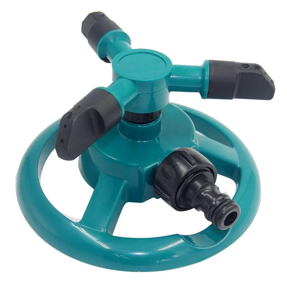 

360 Degree Automatic Rotating Nozzle Three-arm Garden Watering System Small Three Fork Sprinkler Round Bottom