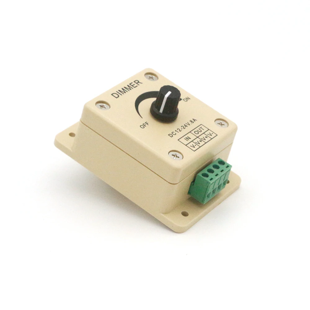 

LED Dimmer Switch DC 12V 24V 8A Adjustable Brightness Lamp Driver Single Color 5050 5630 led Strip Light Power Supply Controller