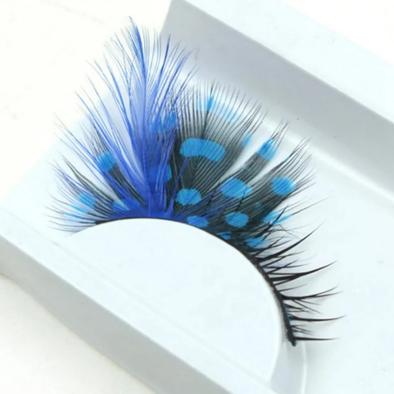 1 пара Экстра удлинение накладные ресницы сексуальный объем перьевые Макияж лица