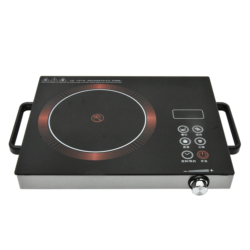 2200W Touch Control Waterproof Mini Electric Ceramic Stove Induction Cooker Microcrystalline Panel No Radiation Cooktop 220V