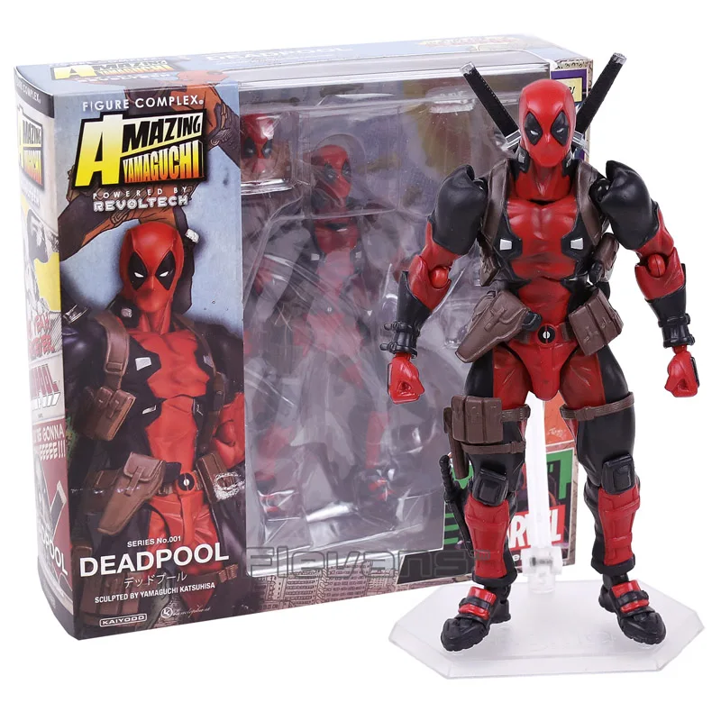 Revoltech Amazing Yamaguchi Deadpool NO.001 Action Figure X-Men Toy New In Box