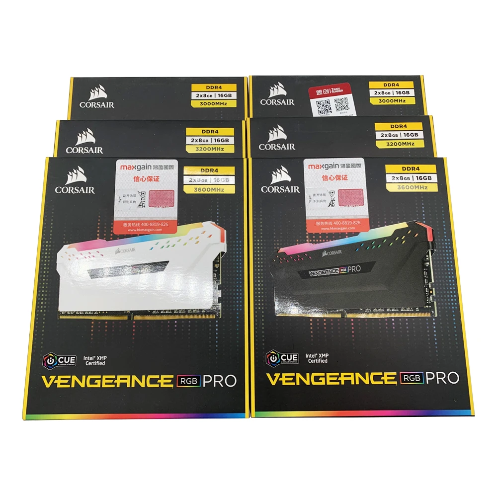 Оперативная память CORSAIR Vengeance DDR4 RGB PRO, 2 шт, 16 ГБ, двухканальный, 3000 МГц, 3200 МГц, 3600 МГц, поддержка памяти DIMM для настольных ПК, материнская плата