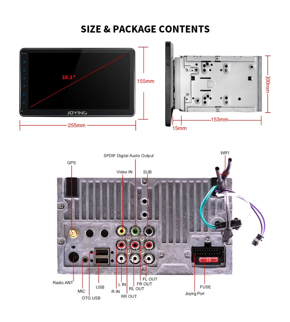 Sale Android 8.1 car radio head unit  universal 2din 10.1 2GB Octa Core HD Screen GPS dsp navigation audio Media Player Tape recorder 20