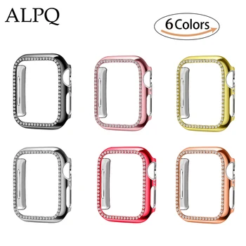 

APQL Luxury Chrome Case For Apple Watch 38mm 40mm 42mm 44mm Diamond Coque Capa Protective Cover For iWatch Series 5 1 2 3 4