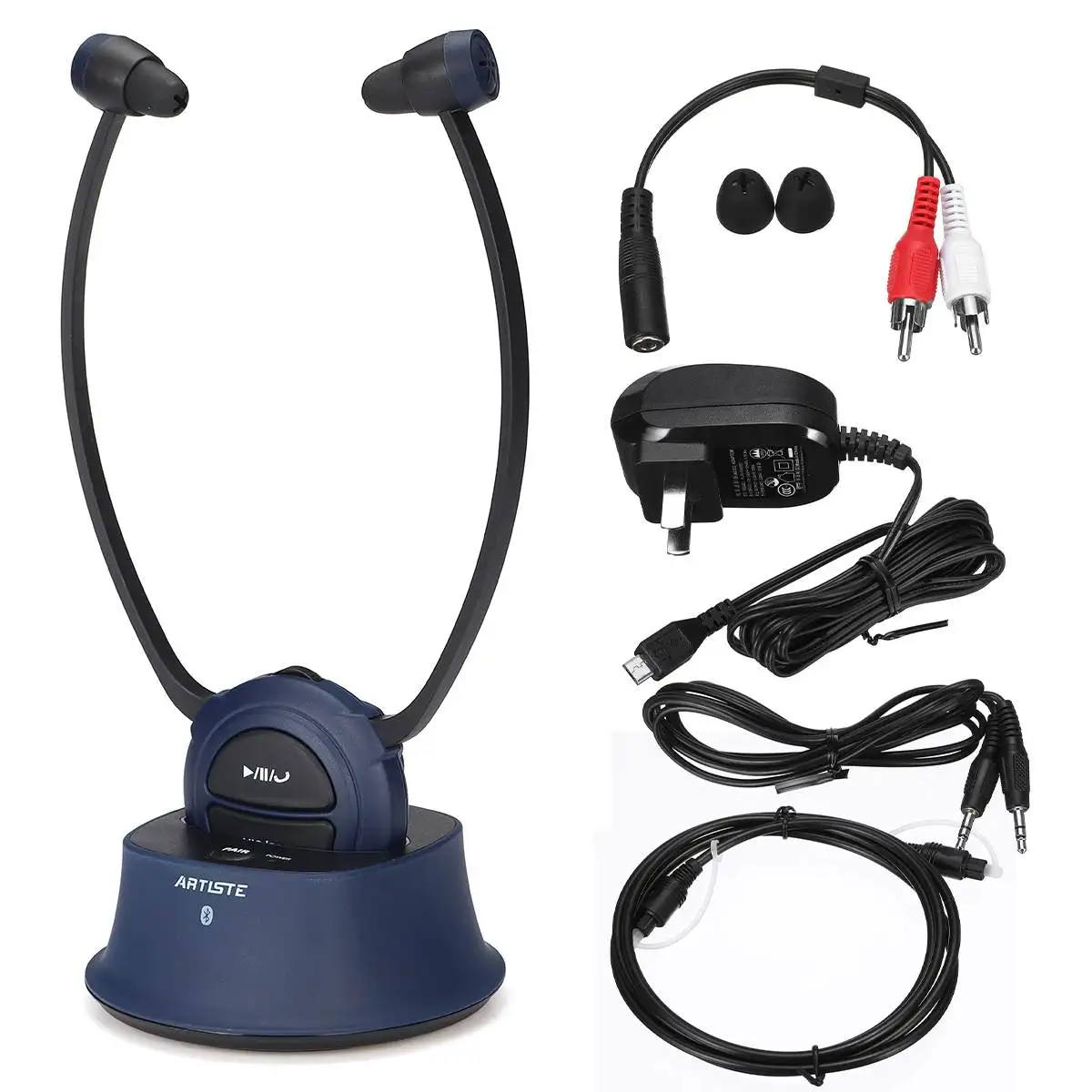 Rechargeable Bluetooth Wireless headphones hearing aids Portable Sports headset mini Amplifier hearing aid for TV the elderly