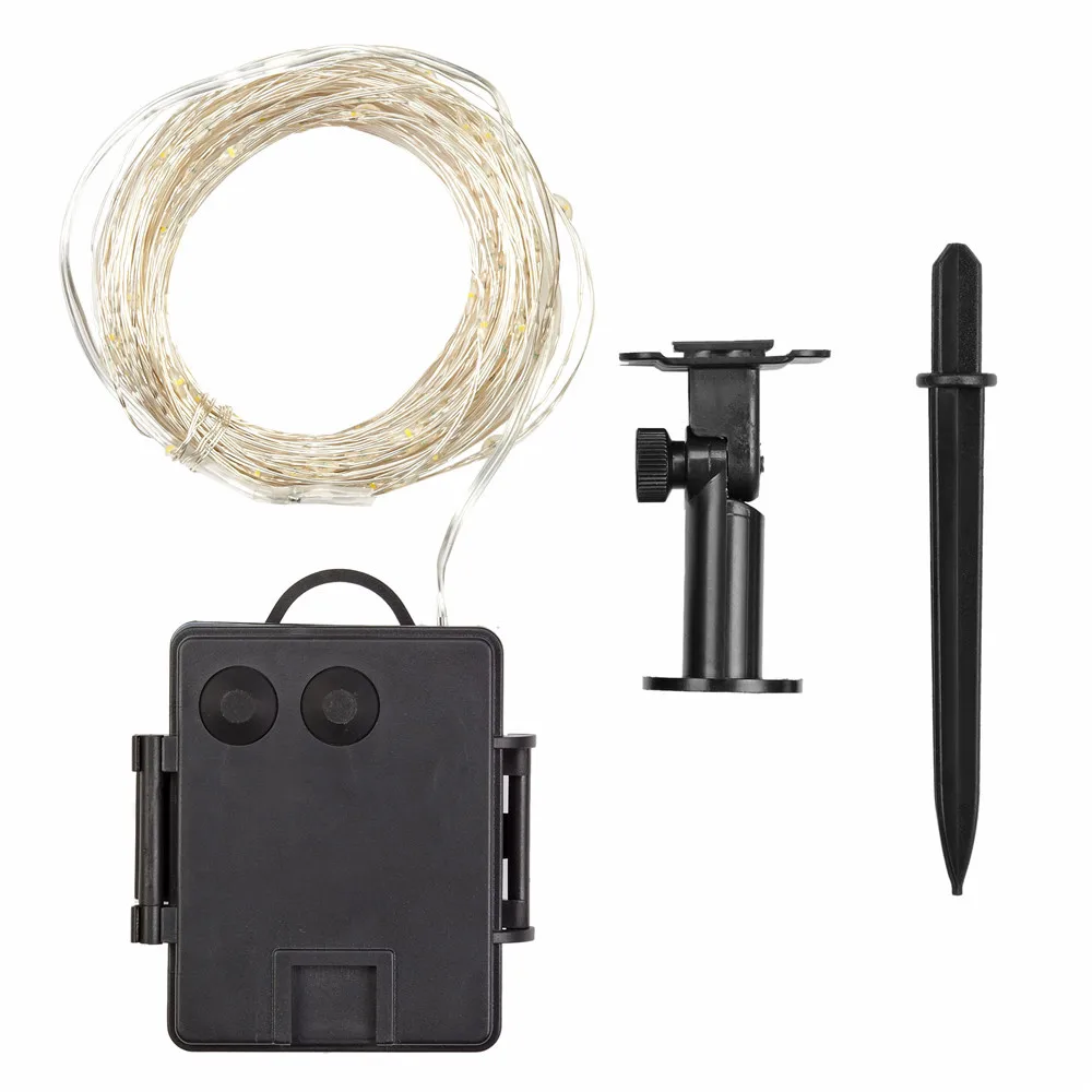 Cross Border for New Style Manufacturers Direct Selling Solar-powered String Lights Changeable Battery Box 200LED Christmas Cour