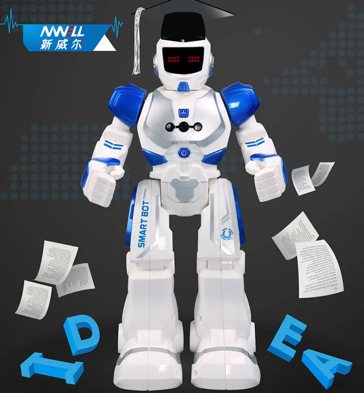 AMWELL Weir Machinery Cops 6088 пульт дистанционного управления Интеллектуальный робот зарядка Программирование пение танцы