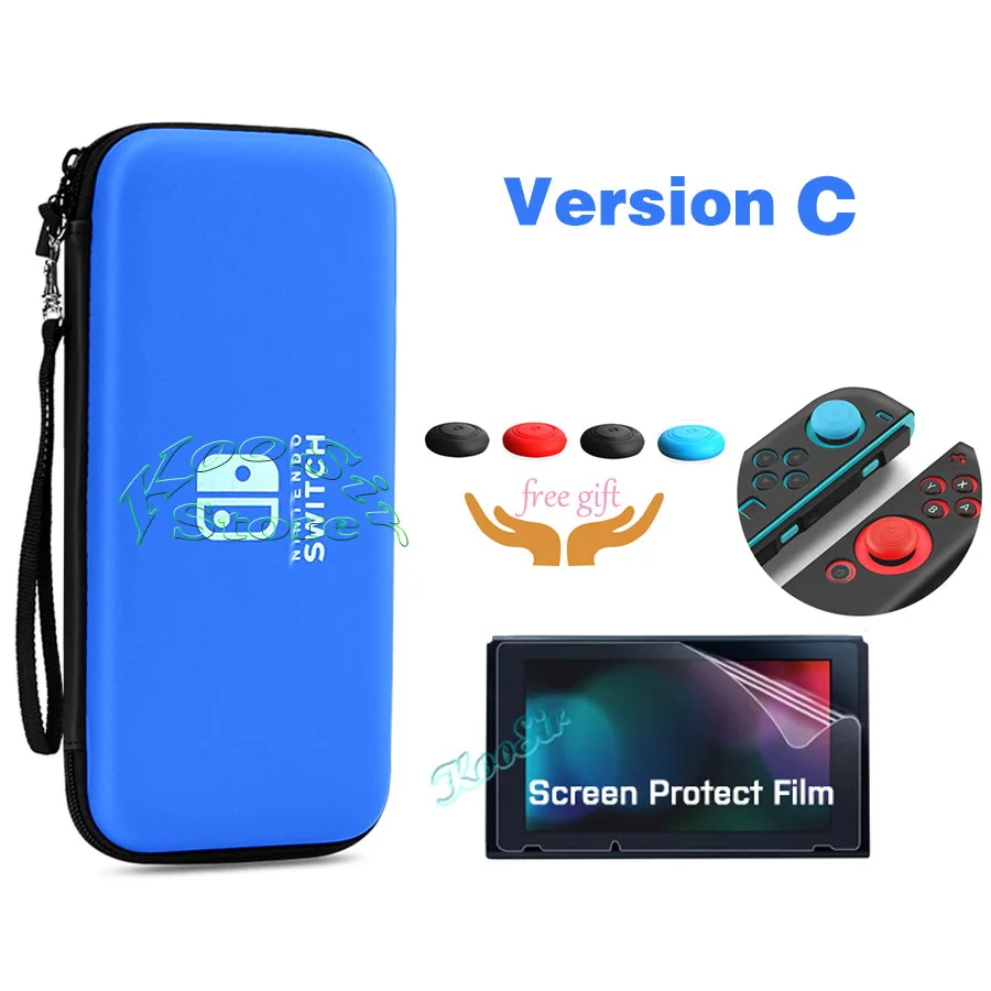 With Screen Film C Rend Switch аксессуары EVA жесткий чехол для хранения консоль сумка для переноски nintendo switch портативная дорожная Крышка для nintendo Switch - Цвет: With Screen Film C