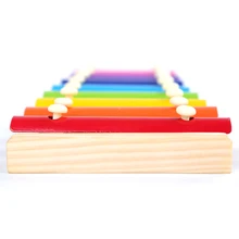 Инструмент для обучения детей, музыкальная игрушка ручной стук, интерактивный ксилофон, восемь тонов, деревянный пианино, подарок, образование