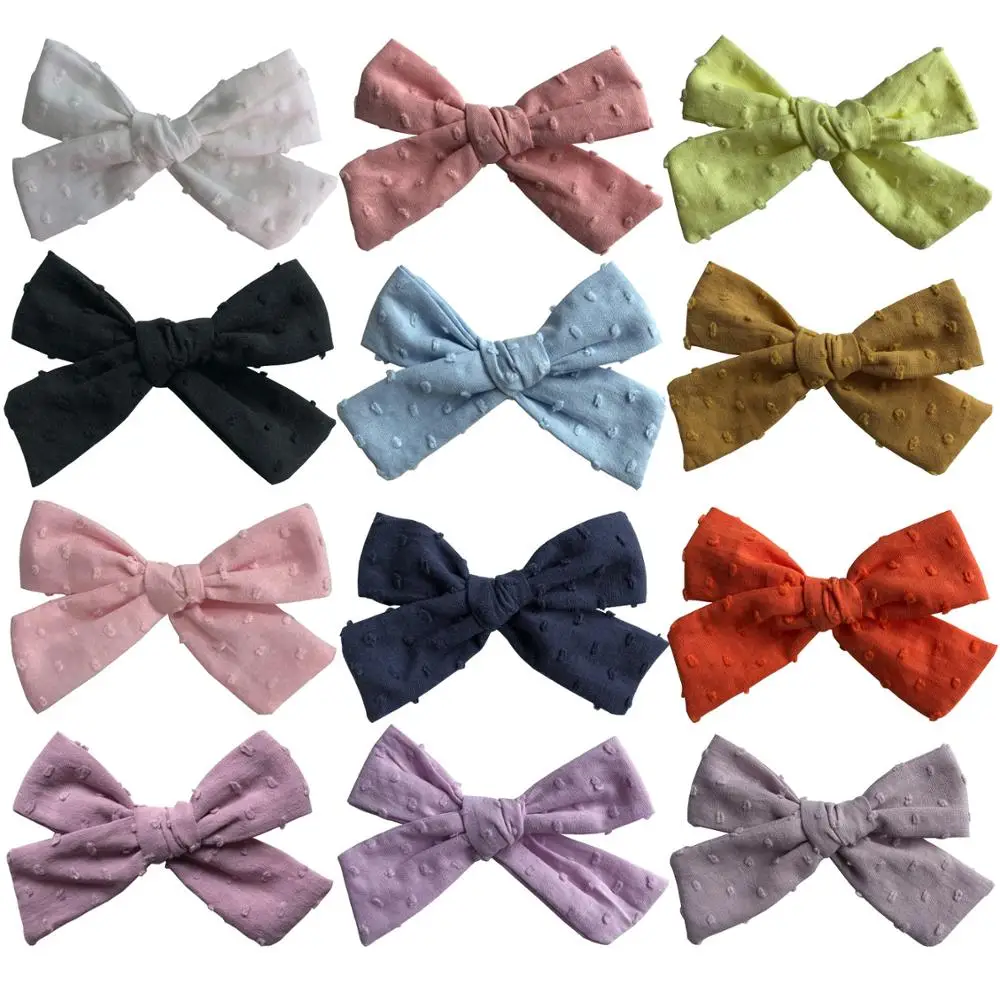 Объемная заколка для волос с бантом девочек 60 шт./лот 3 дюйма нейлоновая повязка на голову аксессуары