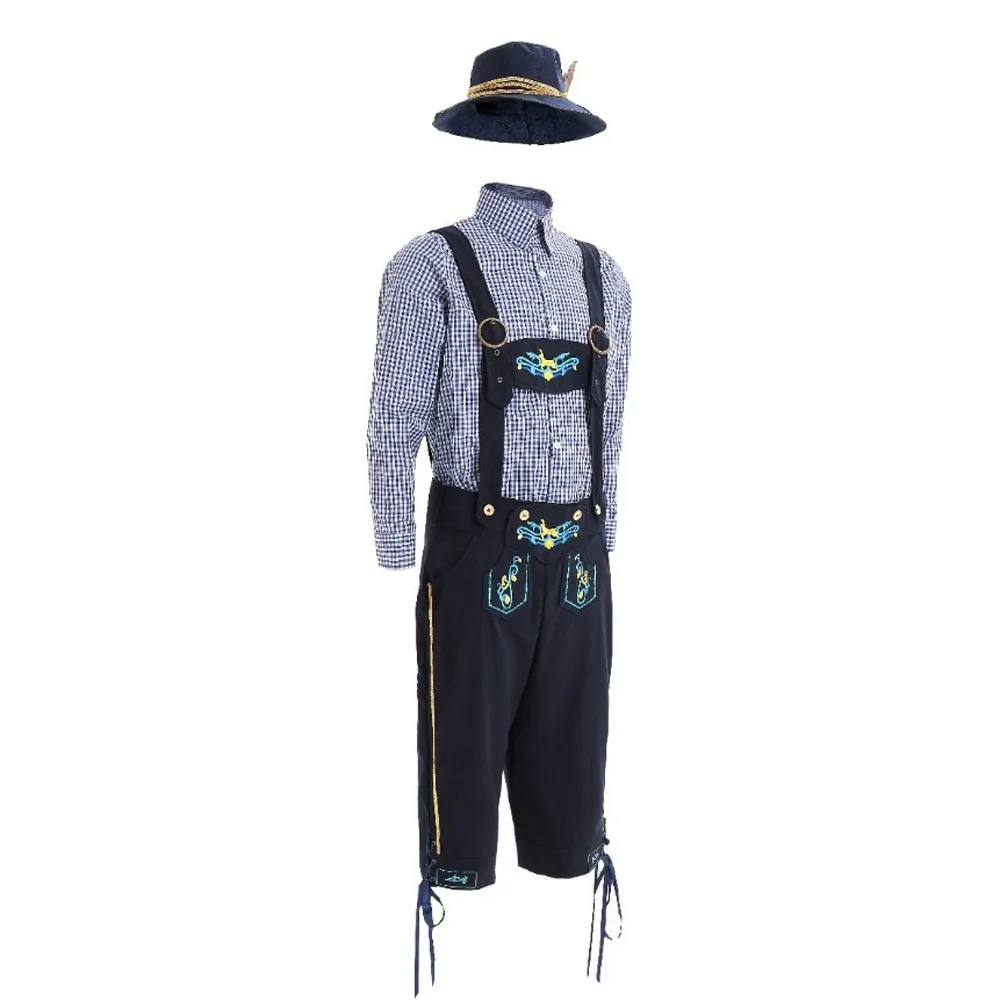 Мужской костюм для Октоберфеста Lederhosen Bavarian Octoberfest Немецкий фестиваль пива Хэллоуин тавернтопы+ Herren брюки комплект+ шляпа