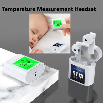 

M6 PLUS TWS 5.0 Wireless Bluetooth Earphone LCD Smart Power Display Earphone With Electronic Temperature Measurement Headset