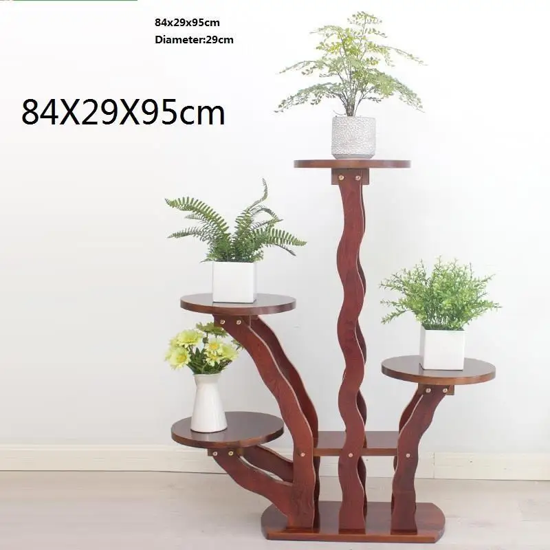 Para Macetas дерево Estanteria Escalera Etagere Pour Plante гостиная Stojak Na Kwiaty балкон цветок Dekoration завод полка - Color: Version C