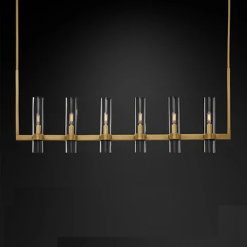 

Art Deco Postmodern Copper Glass Gold Black Straight LED Lamp LED Light.Pendant Lights.Pendant Lamp.Pendant light For Foyer