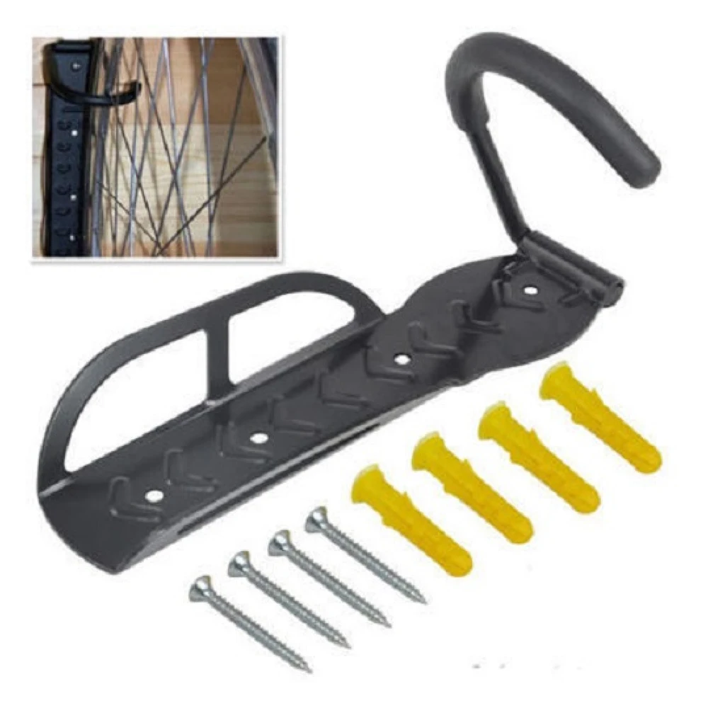 

Bike Rack Garage Wall Mount Bike Hanger Storage System Vertical Bike Hook For Indoor Shed - Easily Hang/Detach - Heavy Duty