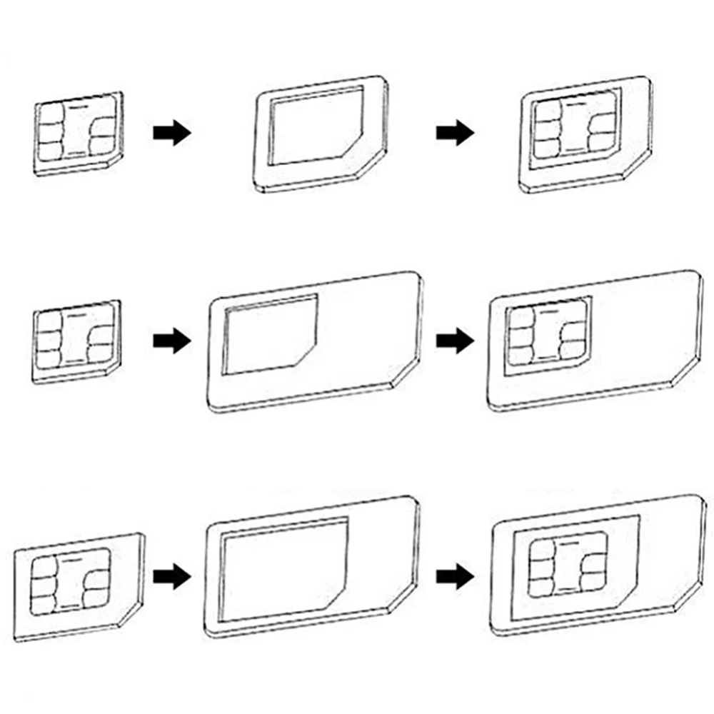 5 в 1 адаптер переходник для Micro SIM карты|Наборы инструментов работы с SIM-картами| |
