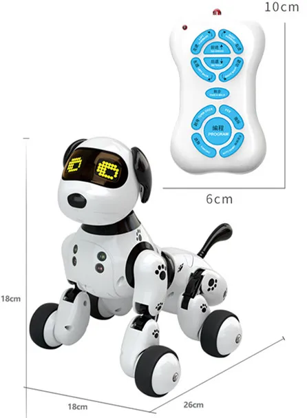 2.4Ghz Hi Tech Wireless Remote Control Rc Robot Dog Interactive Puppy Dog  For Kids, Children,Girls, Boys (White)|RC Robots & Animals| - AliExpress