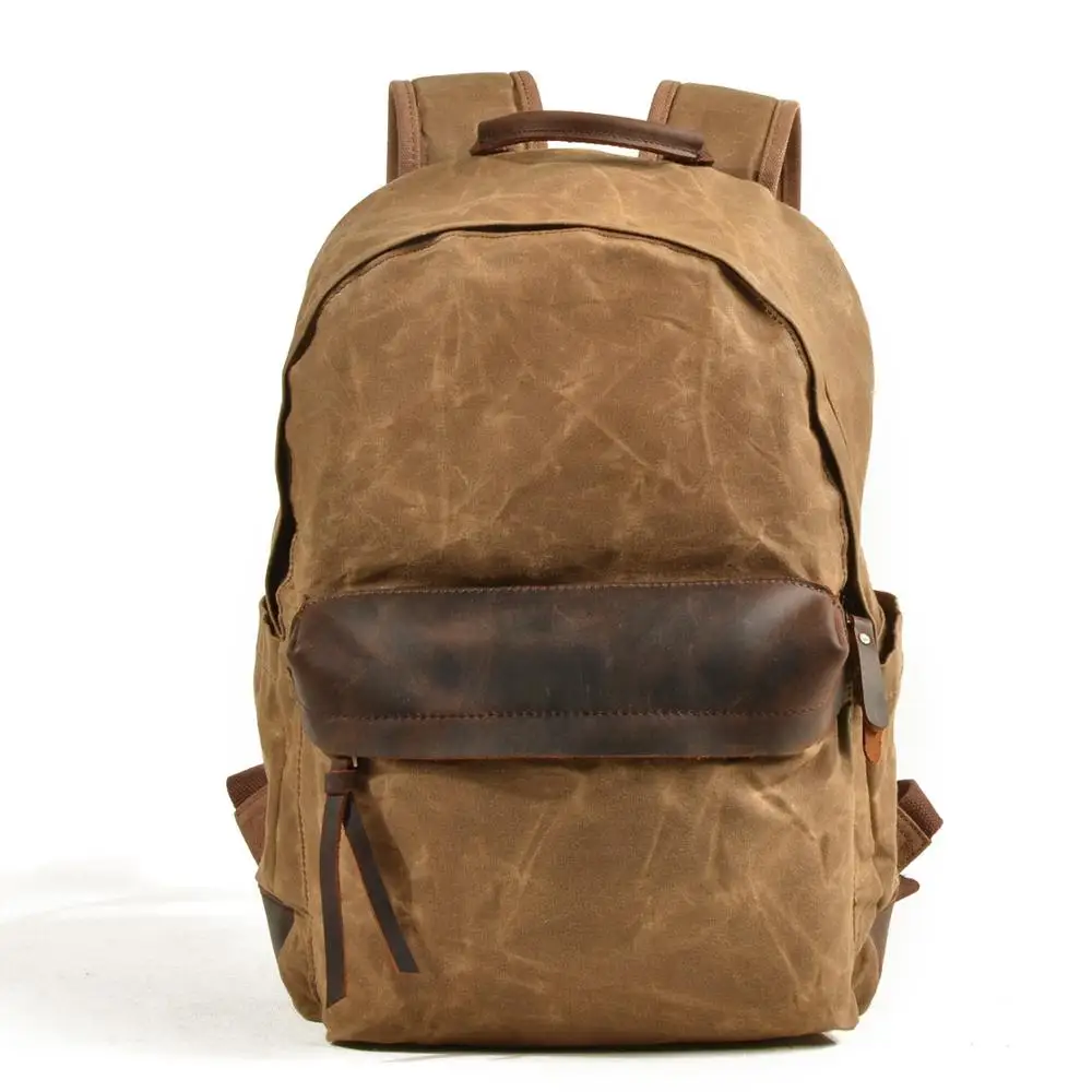 Винтажный холщовый водонепроницаемый рюкзак мужской походный Mochilas Para Hombre для