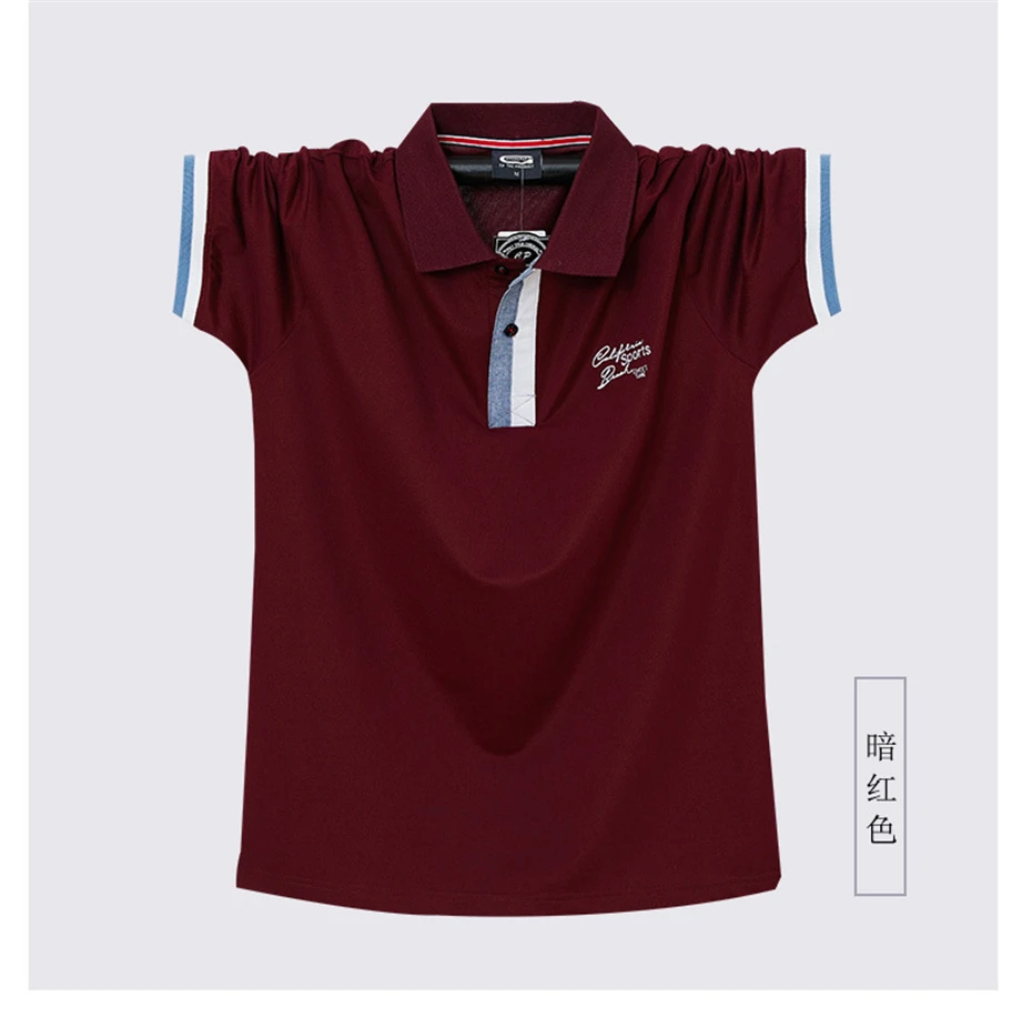 2021 Summer Loose Polo Shirt Men Casual Short Sleeve Polo Shirts Cotton Fashion Breathable Tops Male Plus Size 4XL 5XL 6XL HA204