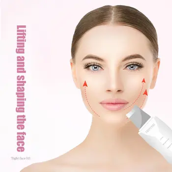 

Ultrasonic Skin Scrubber Refreshing Instrument Ultrasonic Ion Skin Cleaner Facial Cleansing Spatula Beauty Instrument massage