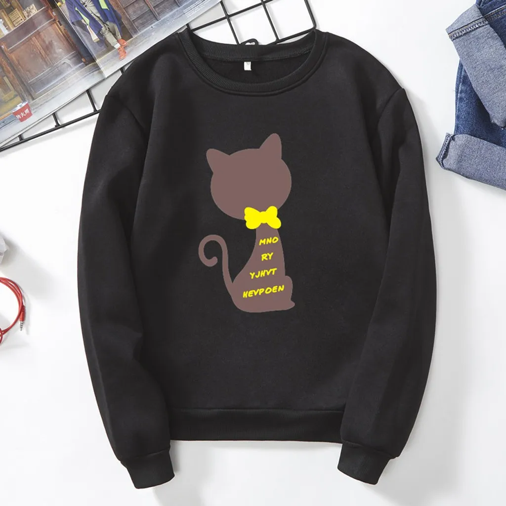 Hoodies Women Autumn 2019 Print Long Sleeve o-neck Harajuku Streetwear Hoodie Hoodies And Sweatshirts Women Pullovers Clothes