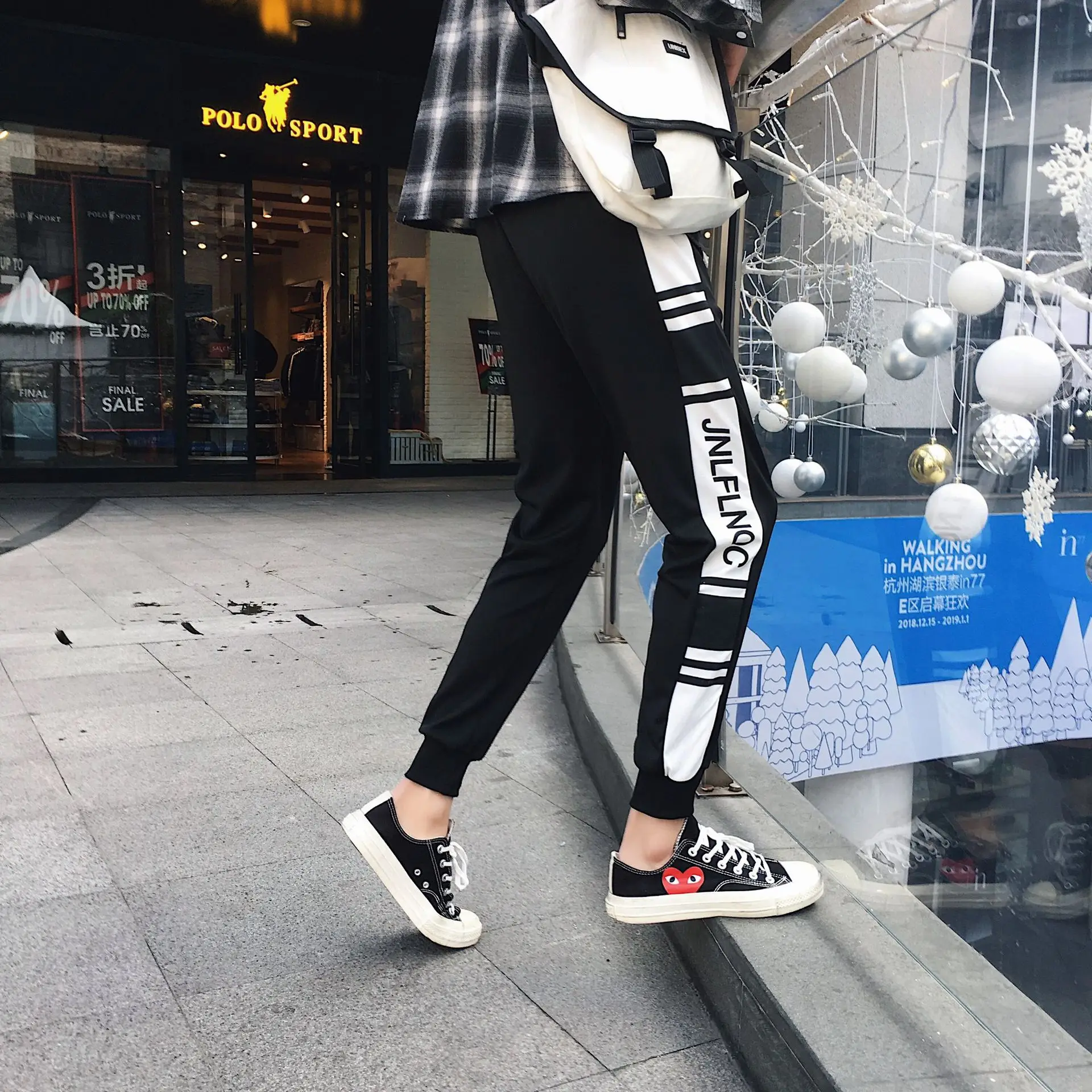

Summer Ankle Banded Pants Men's 2019 New Style National Trends Casual Versatile Athletic Pants INS Trend Loose-Fit Capri Skinny