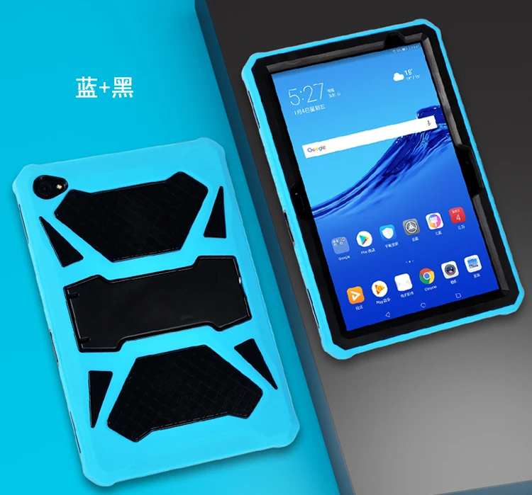 5 Детский чехол для huawei MediaPad M5 Lite 10 BAH2-W19 BAH2-L09 BAH2-W09 10," Heavy Duty Броня из поликарбоната и силикона с откидной крышкой принципиально+ защитная пленка - Цвет: 5