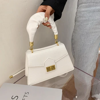 

Hand Bags For Women 2020 Stone Pattern Leather Shoulder Bag Solid Color Crossbody Bag Women Totes Purse Female Clutches