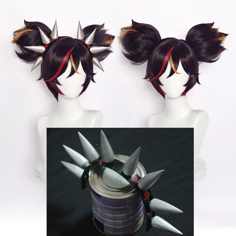 

Genshin Impact Xinyan wig Cosplay Headwear Hair Band Anime Hair Clip Hairpin Halloween Costume Accessory Prop wig Headwear