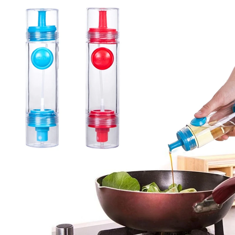 2 In 1 Kitchen Tools Popular Bottle Oil Sprayer Pot Cruet Vinegar Dispenser Olive Spray Pump-Blue | Дом и сад