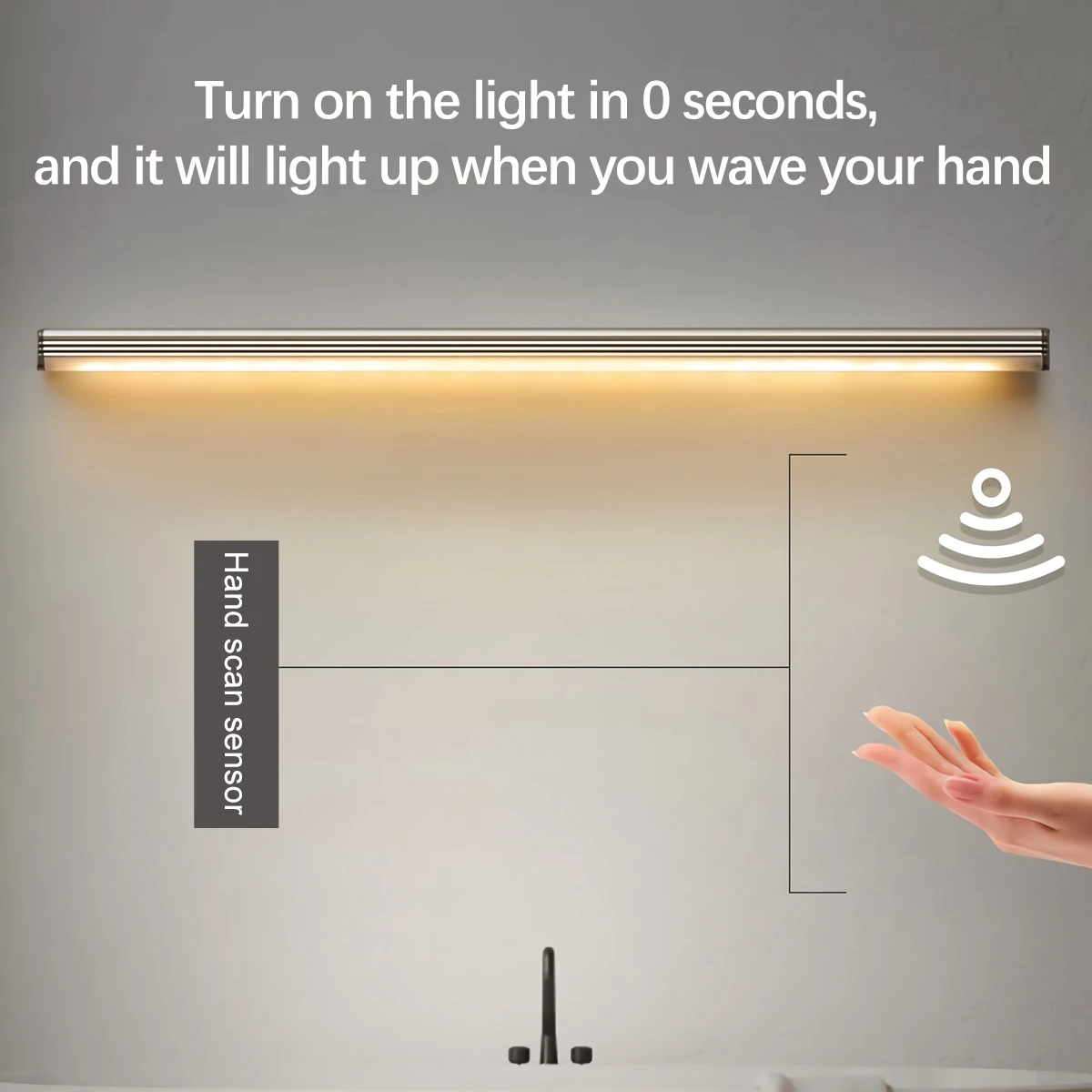 Wireless Hand Sweep Motion Sensor LED Night Light USB Charge Under Cabinet Light Lamp for Bedroom Closet Staircase Kitchen Decor night lamp