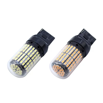 

2Pcs Super Bright Canbus T20 7440 W21W Wy21W 144-Smd Reverse Light Turn Signal Light Error Free No Hyper Flash T20 7440 Led Bulb