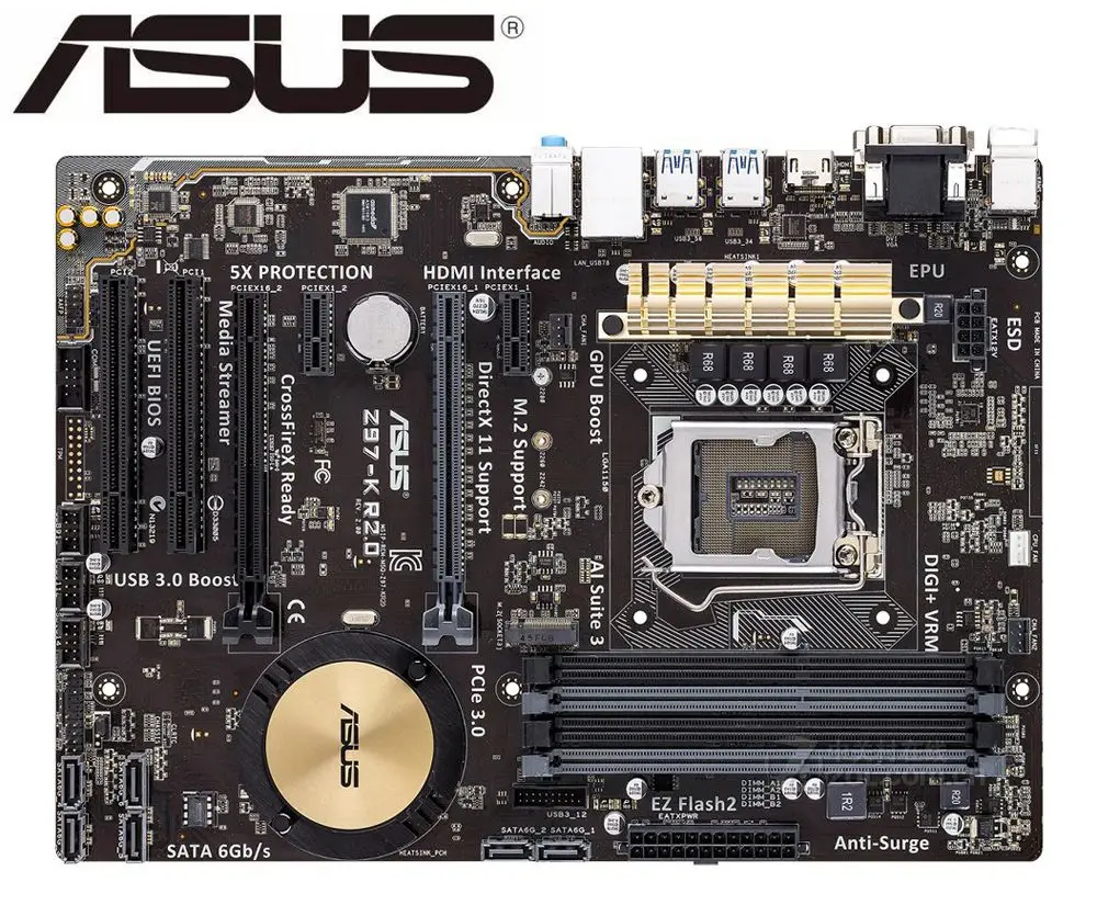 ^Cheap ASUS Z97-K R2.0 original MAINBOARD boards LGA 1150 DDR3 i7 i5 i3 CPU 32G SATA3 USB2.0 UBS3.0 Z97 USED desktop motherboard ^Cheap ASUS Z97-K R2.0 original MAINBOARD boards LGA 1150 DDR3 i7 i5 i3 CPU 32G SATA3 USB2.0 UBS3.0 Z97 USED desktop motherboard