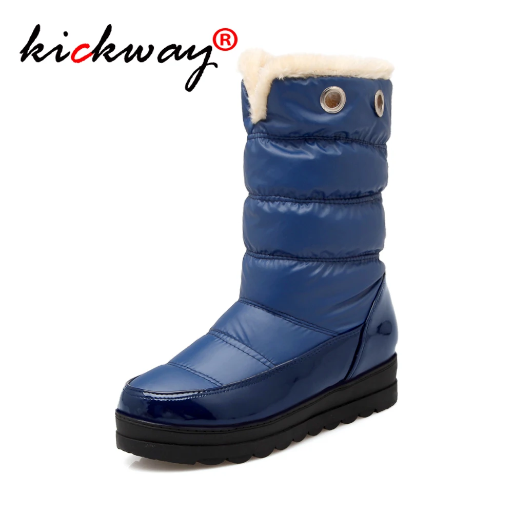 

Women's boots snow boots women's tube thick plush waterproof casual down keep warm boots Plus Size 34-43