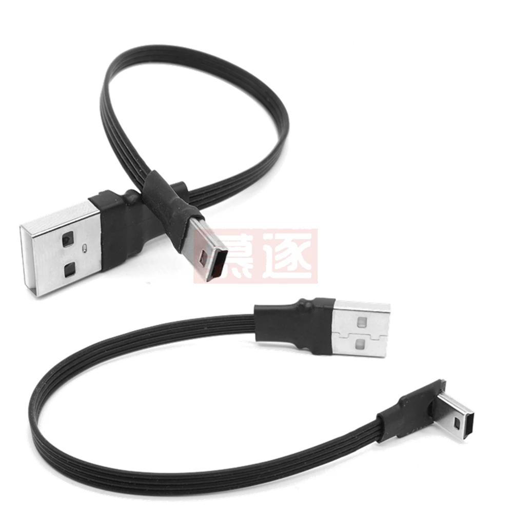 Сверхплоский гибкий кабель для передачи данных Mini USB Тип B 5pin вверх вниз влево