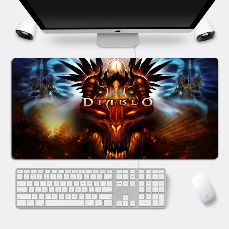 DIABLO Ⅲ для долговечной игры Коврик для мыши Otaku большой коврик для мыши геймер большой 60x30 см Модный замок края моющийся компьютерный коврик