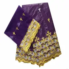 Африканский Базен riche getzner Новое поступление Базен riche ткань с камнем brode bazin для женщин платье KY03