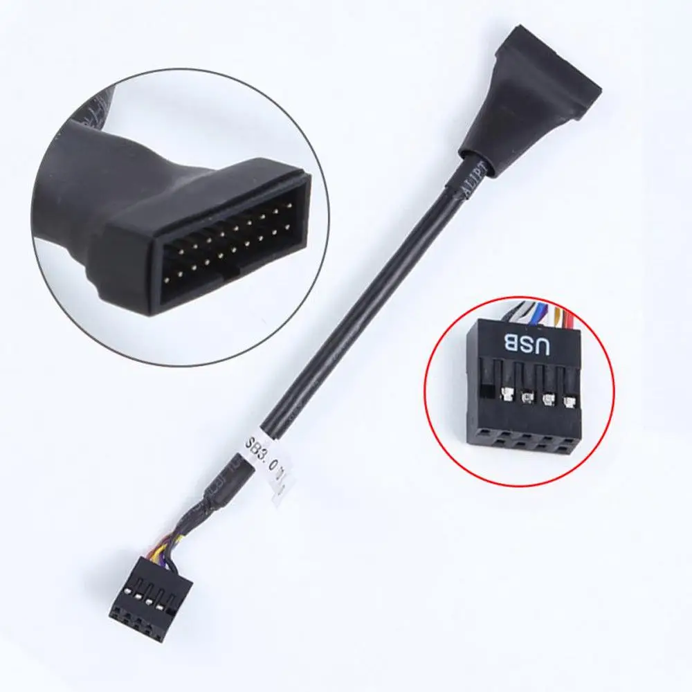 USB 3,0 20 контактный разъем для материнская плата USB 2,0 9-контактный Женский конвертер адаптер CableLightweight и портативная конструкция