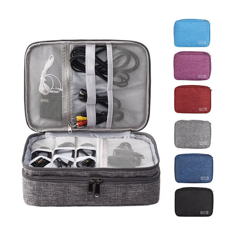 Waterproof Travel Storage Bag Electronics USB Charger Data Cable Organizer Case Portable Outdoor Earphone Gadget Travel Pack