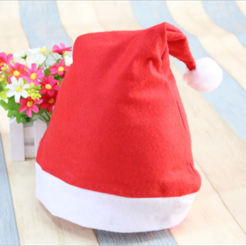 2pc Christmas Hat Children Baby Santa Hat for Christmas Festive Party New Year Gift Decor Soft Plush Caps christmas beanie hat
