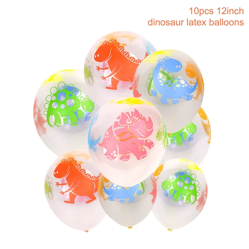 Huiran/Товары для дня рождения динозавра, Вечерние Декорации в стиле «Мир Юрского периода», «Джунгли», «День рождения», Deocr, Детские сувениры для девочек и мальчиков - Цвет: Letax Balloon 10pcs