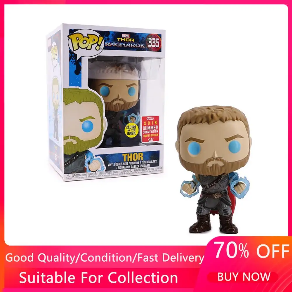 FUNKO POP фигурки героев Marvel Мстители Тор Рагнарок #335 виниловые коллекционные модели