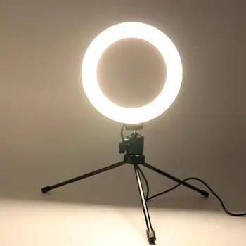 

16cm/20cm LED Ring Selfie Camera Light Fill Light With Desktop Tripod Lighting Kit Photography Light For Youtube Live Makeup