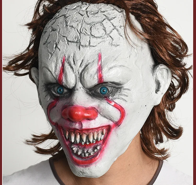 Джокер маска пеннивайза Stephen King It Chapter Two 2 ужас, Костюмированная вечеринка латексные маски шлем клоун Хэллоуин вечерние костюм, реквизит