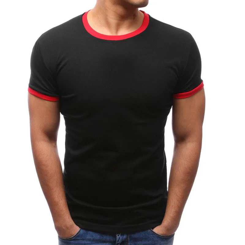 

Ouma Crew Neck Covered Edge Short Sleeve Basic Men's T-shirt