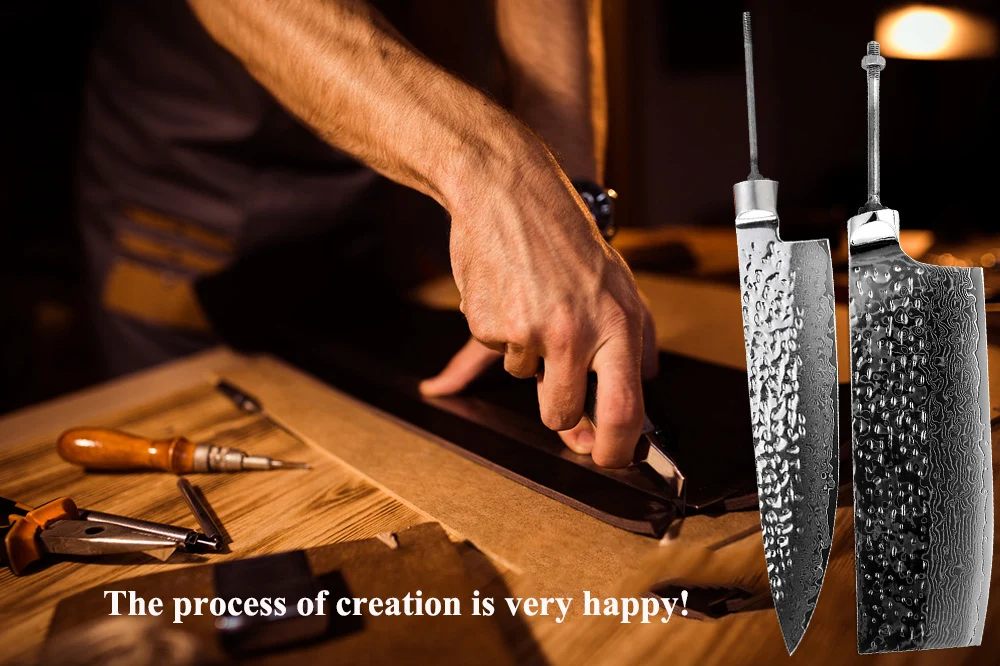 XITUO DIY ручной работы кованый кухонный нож пустой японский дамасский шеф повара