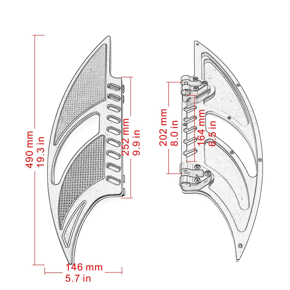 JAER Мотоцикл CNC Томагавк драйвер растянутые половицы валик для ног для Harley Touring Softail FL 86-15 Dyna FLD