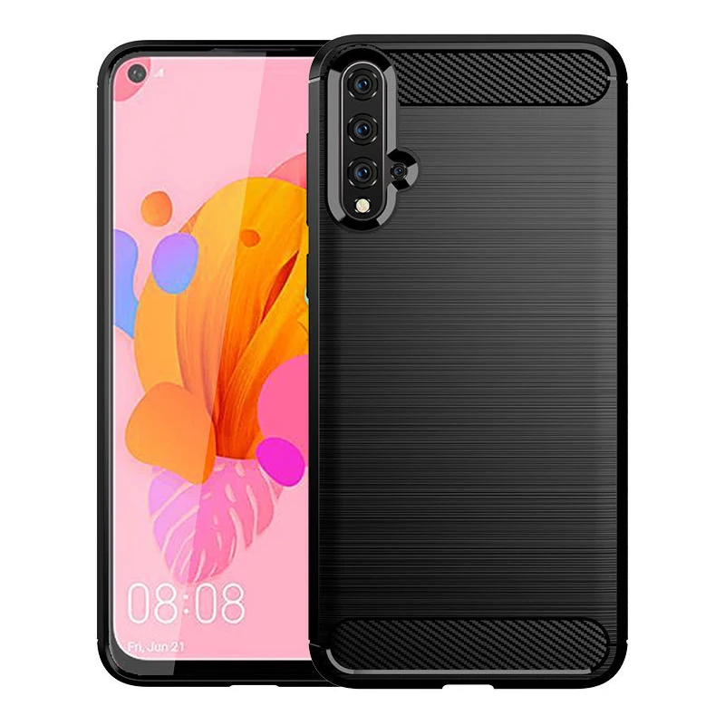 

For Huawei Nova 5 Silicone Simple Rugged Soft Back Cover Color Case Not for Huawei Nova5i P9 P10 Mate10 P30 Protective Cases