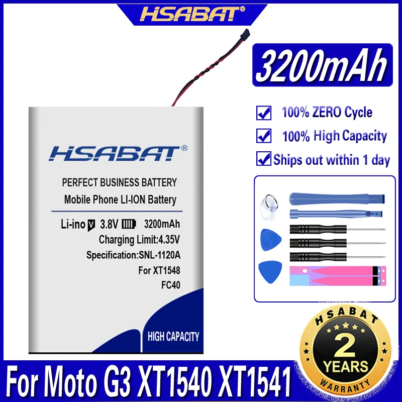 Аккумулятор HSABAT 3200 мАч FC40 для Motorola Moto G 2015 G3 XT1540 XT1541 XT1543 XT1544 XT1548 XT1550 XT1557 | Мобильные