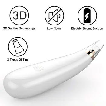 

Blackhead Removal Tool Electric Blackhead Vacuum Cleaner Acne Acne Extractor Device with 3 Replacement Probes